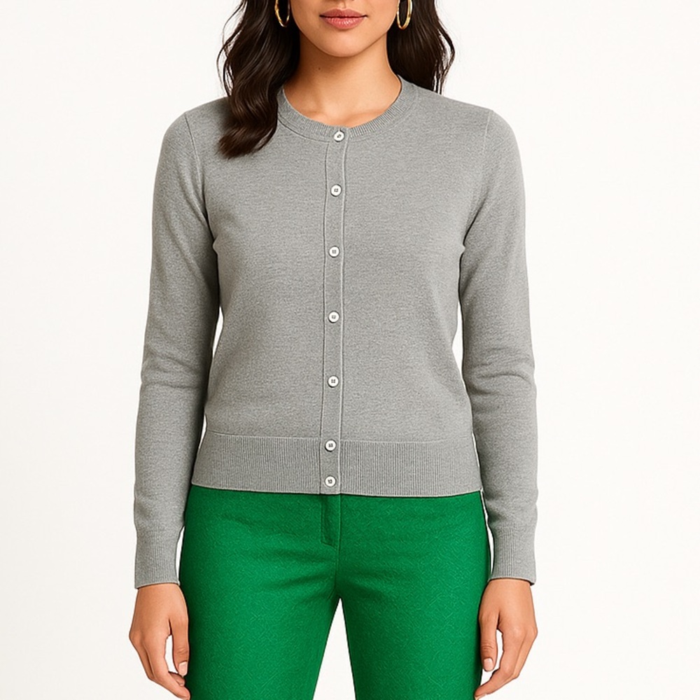 Banana Republic Gray Knit Buttondown Cardigan Top XS